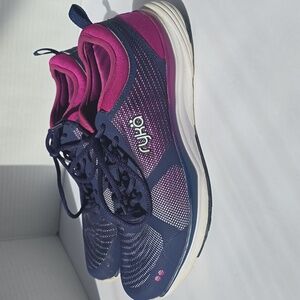 Womens Ryka Resonant NRG Cross-trainer Navy Magenta Lace-Up Sneaker Shoes 8M